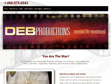 Tablet Screenshot of debproductions.com
